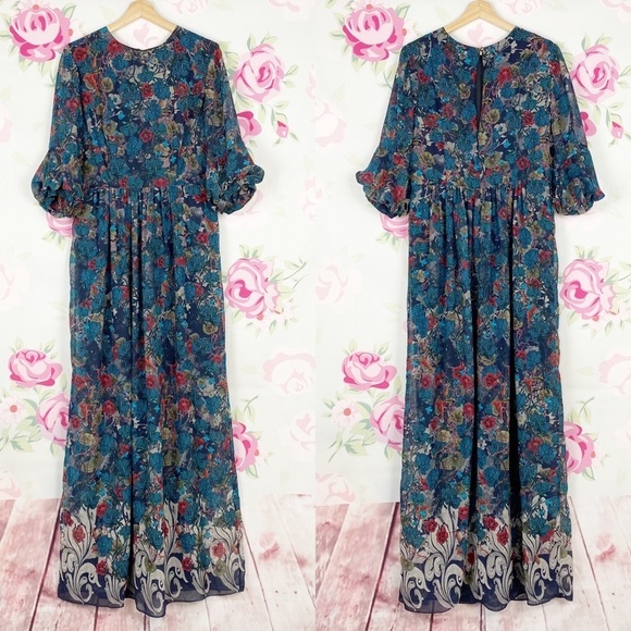 Allyco Dresses & Skirts - NEW Allyco Printed Floral Boho Romantic Maxi Dress
